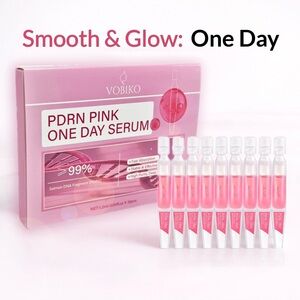 PDRN Pink One Day Serum | Salmon DNA Ampoules | 10 pcs | K-Beauty Glow VOBIKO